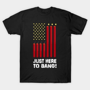 Funny Fourth of July 4th of July I'm Just Here To Bang T-Shirt T-Shirt